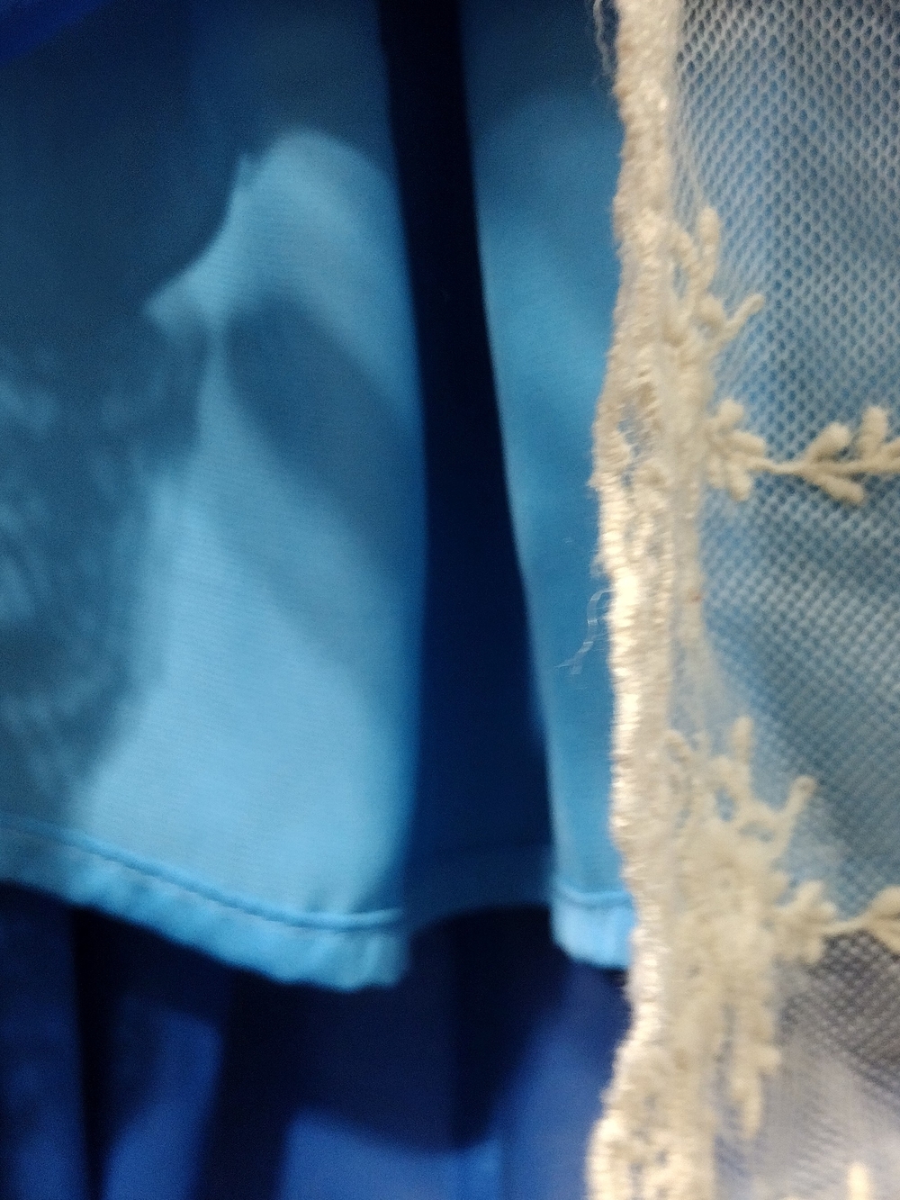 Ark & Co. Halter Dress with Lace Trim Womens L Blue Coastal Feminine Romance - Picture 5 of 10